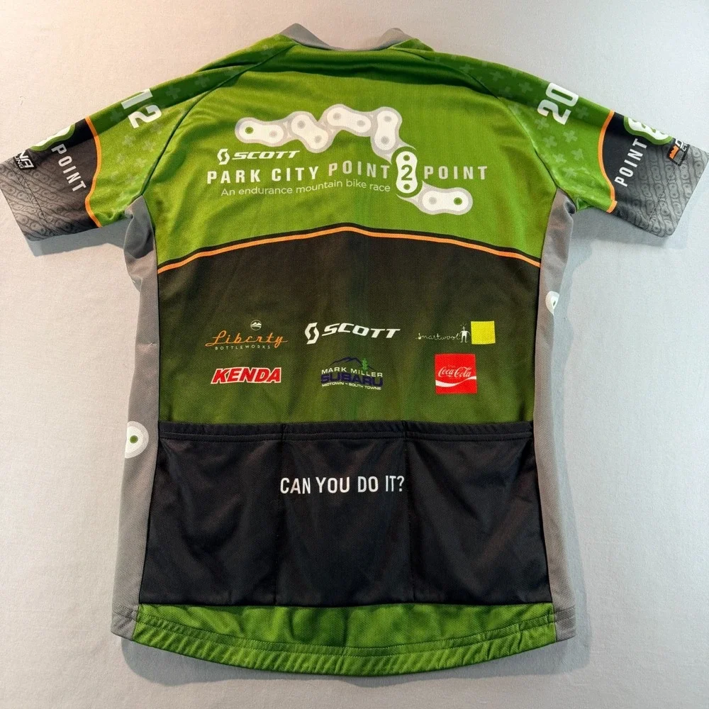 Scott‎ Park City Point 2 Point Cycling Jersey Full Zip DNA Cycling Green